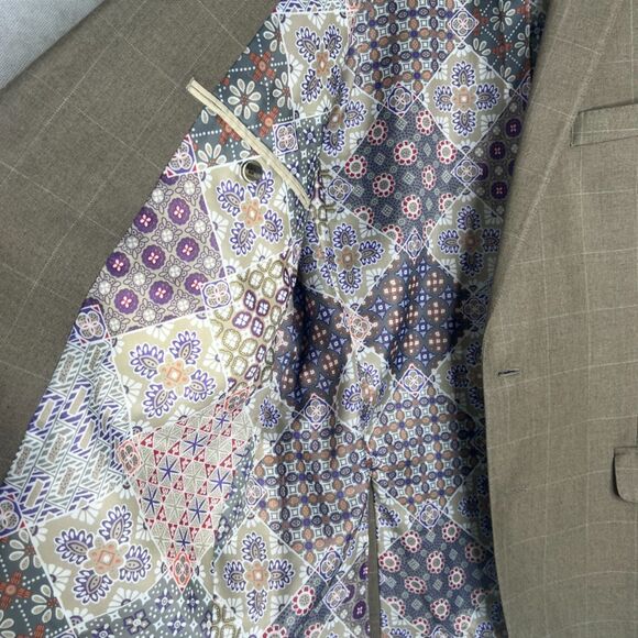 Van Heusen Studio Elbow Patch 2 Button Single Breasted Blazer Sport Coat Sz 44R - Picture 8 of 9